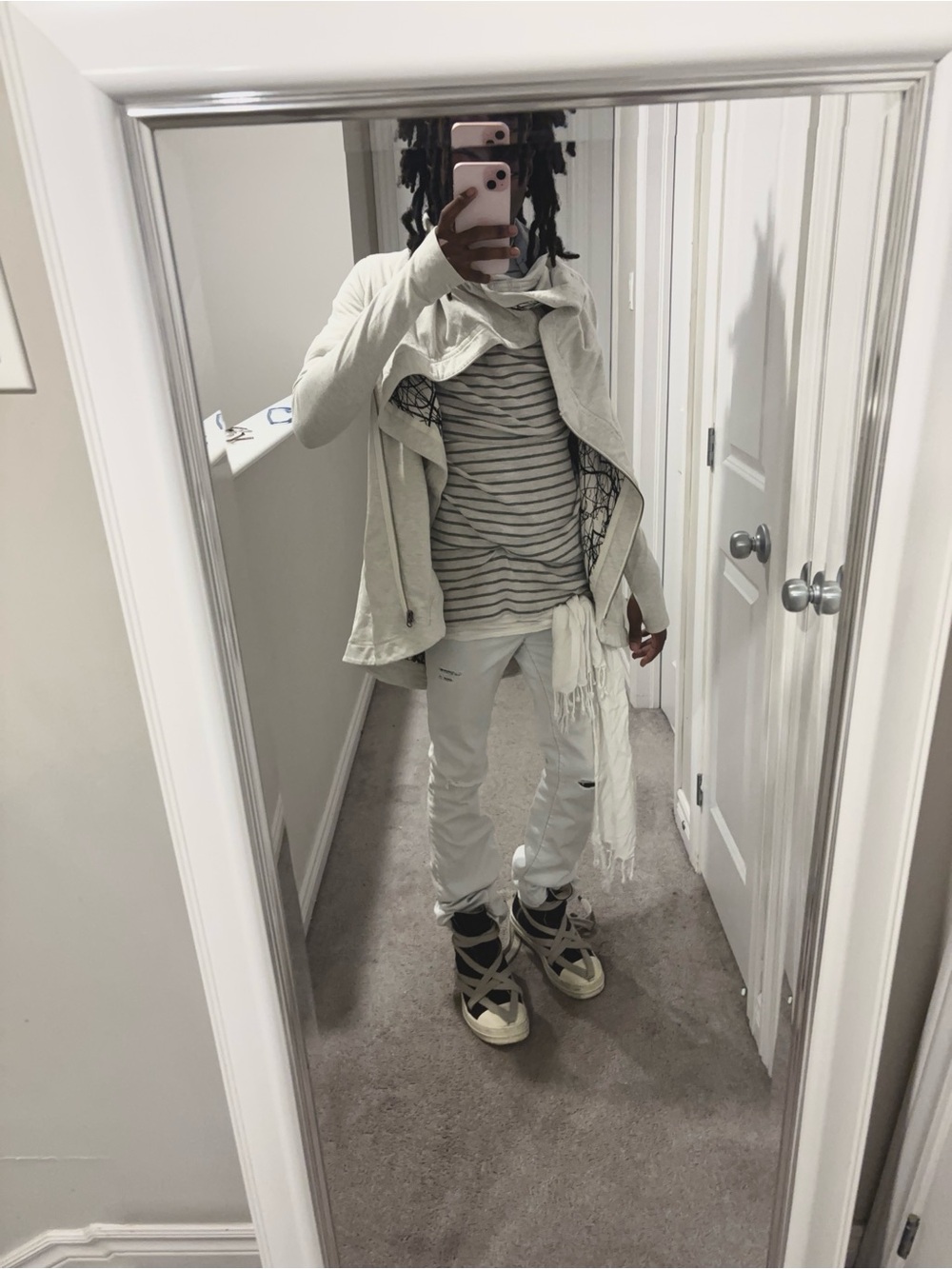 Lululemon white assymeyrical Draped Jacket - Neutral Layering